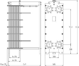 Пластинчатый разборный теплообменник SWEP GX-51N