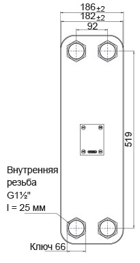 Пластинчатый теплообменник HYDAC HEX S722-70