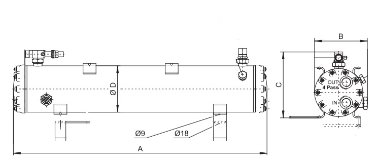 Кожухотрубный теплообменник BITZER F552T